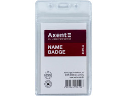 Бейдж AXENT ветрикальний zip-lock 4529 (54*82мм) прозорий