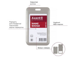 Бейдж-слайдер вертикальний 4500V (85*54мм) сірий