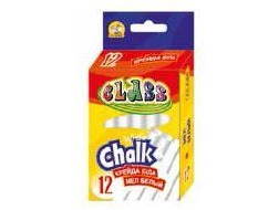 крейда біла кругла,12шт, 10*82мм,7608 CLASS, 24 шт.уп.