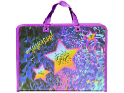 папка з ручками "Super Girl", PP, 600 мкм, 350*255*45 мм,5636-24C,CLASS