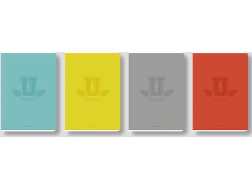 Зошит загальний, скоба, В5/60арк., # білий блок, 80г/м2, крейд.папір, мат.лам. + ЛАК,  B5-060-5406K