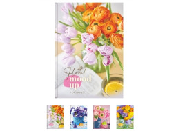 Блокнот А5 7БЦ 64арк # КВІТИ, Рюкзачок