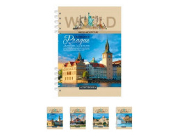 Блокнот А6 7БЦ 72 арк # вертик.спіраліь Міста Рюкзачок