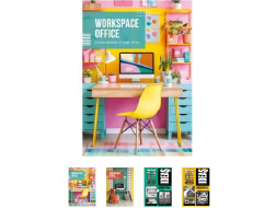 Блокнот А7  48 арк # верхнє клеєн. кріплення, 9х12см "OFFICE" Рюкзачок