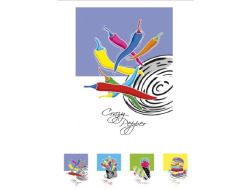 Блокнот А7  48 арк # верхнє клеєн. кріплення, 9х12см Рюкзачок