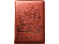 Скетчбук  100г , N9305,Кожзам,А5, 64 аркуші, чисті аркуші