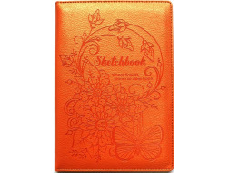 Скетчбук  100г , N9308,Кожзам,А5, 64 аркуші, чисті аркуші