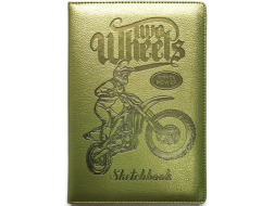 Скетчбук  100г , N9309,Кожзам,А5, 64 аркуші, чисті аркуші