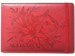 Скетчбук  100г , N9310,Кожзам,А5, на резинці 64 аркуші, чисті аркуші