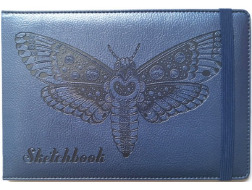 Скетчбук  100г , N9317,Кожзам,А5, на резинці 64 аркуші, чисті аркуші