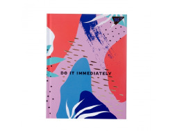 Блокнот А5/64 лін. 7БЦ, лам.софт-тач+фольга золото "BRUSH STROKE" YES